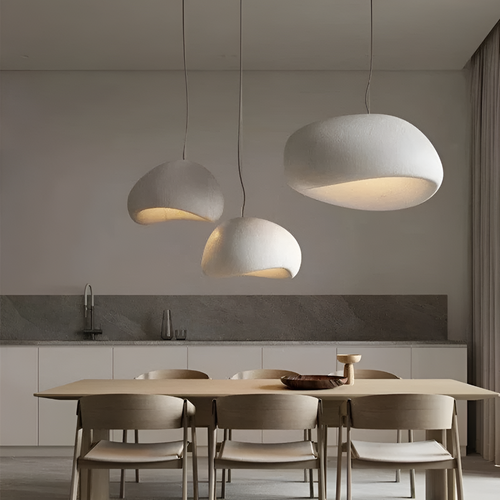 ZenForma Pendant Light – Wabi-Sabi design hanglamp met zachte organische vorm