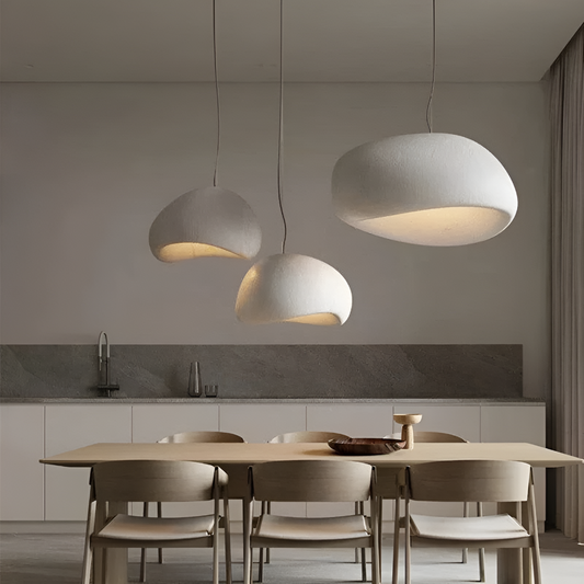 ZenForma Pendant Light – Wabi-Sabi design hanglamp met zachte organische vorm