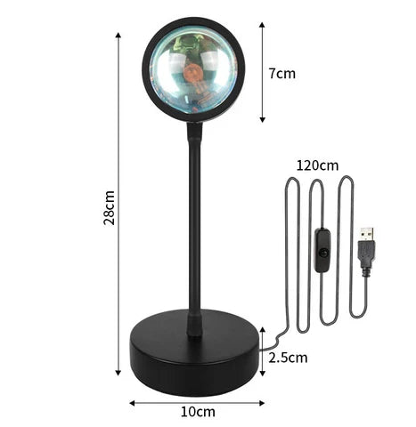 AuraSun Lamp – Sunset lamp met warme kleuren voor ultieme sfeer