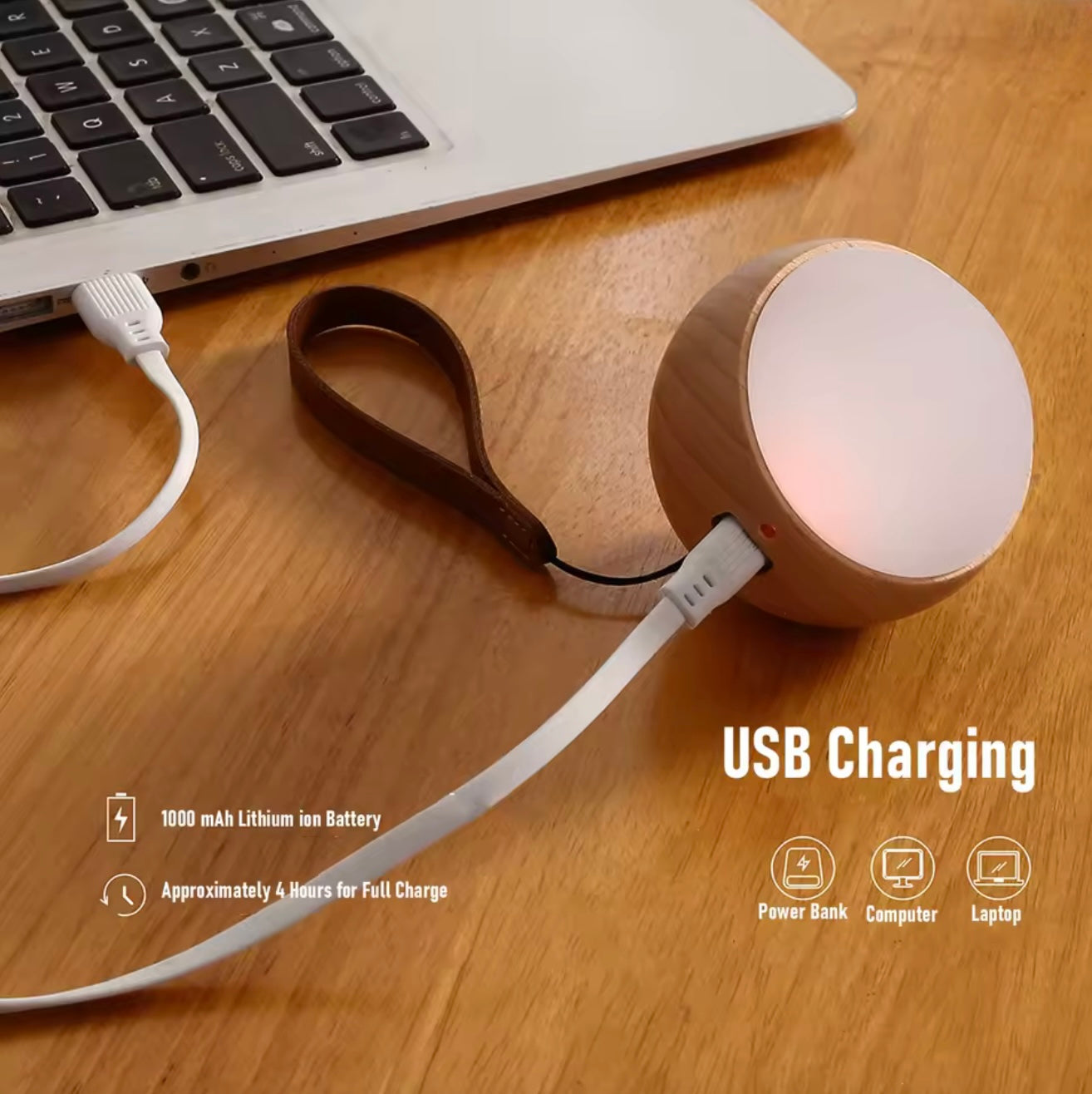 LumiVoice Lamp – Draadloze designlamp met touch & spraakfunctie